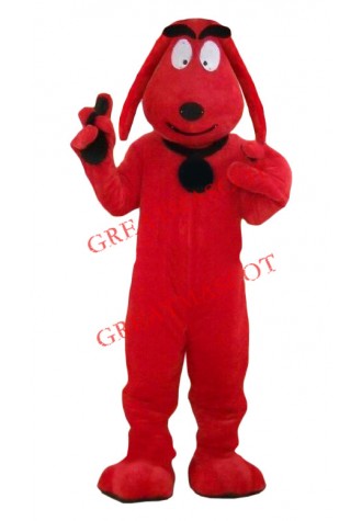 Affordable Lightweight Red Dog Mascot Costume
