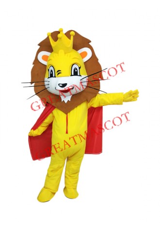 Affordable Happy King Lion Mascot Costume