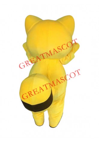 Yellow Raccoon Mascot Costume