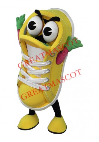 Yellow Sneaker Mascot Costume