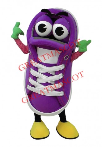 Purple Sneaker Mascot Costume