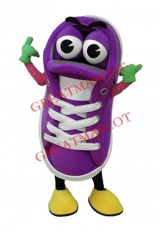 Purple Sneaker Mascot Costume