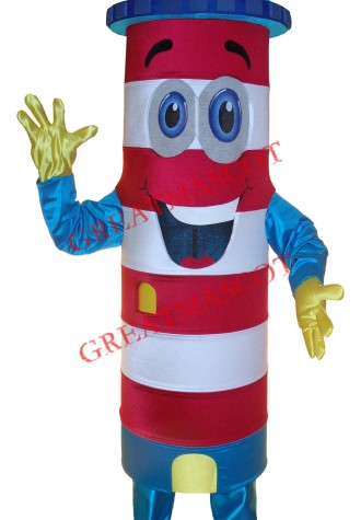 Happy Lightweight Lighthouse Mascot Costume