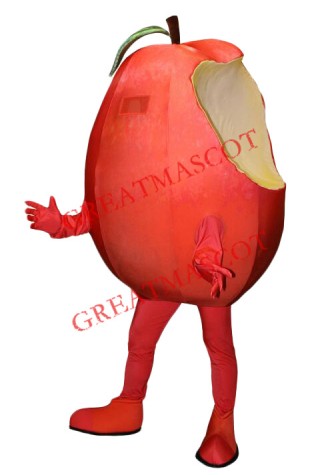 Superb Red Apple Mascot Costume