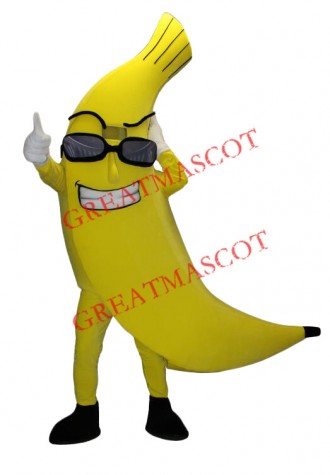 Friendly Ligweight Banana Mascot Costume