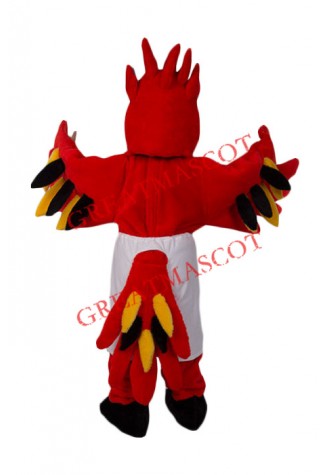 Fierce Red Lightweight Falcon Mascot Costume