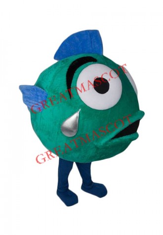 Green & Blue Fish Mascot Costume
