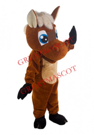 Superb Brown Horse Mascot Costume