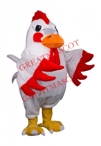 Superb Lightweight White Chicken Mascot Costume