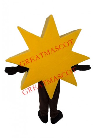 Happy Lightweight Yellow Star Mascot Costume