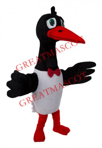 Superb White Stork Mascot Costume