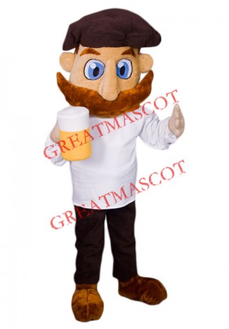 Strong Man Who Loves Beer Mascot Costume