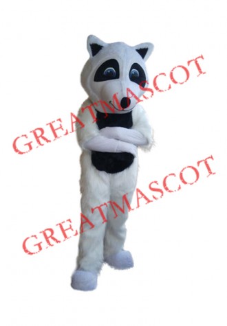 White Lightweight Raccoon Mascot Costume