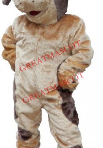 Happy Lightweight Brown Dog Mascot Costume