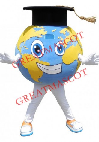 Happy Lightweight Globe Mascot Costume