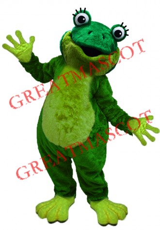 Friendly Realistic Frog Mascot Costume