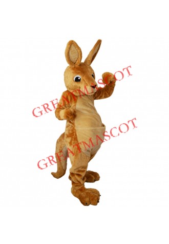 Happy Realistic Kangaroo Mascot Costume