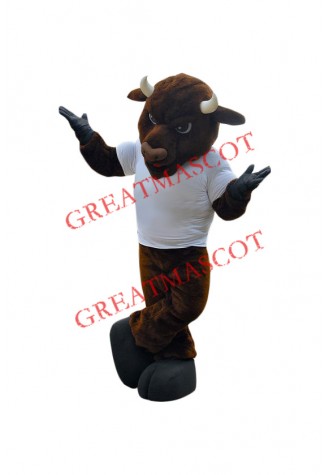 Friendly Power Buffalo Mascot Costume