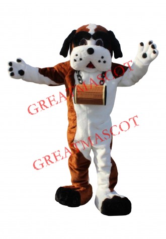 Superb St. Bernard Dog Mascot Costume