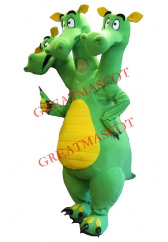 Three-headed Dragon Mascot Costume