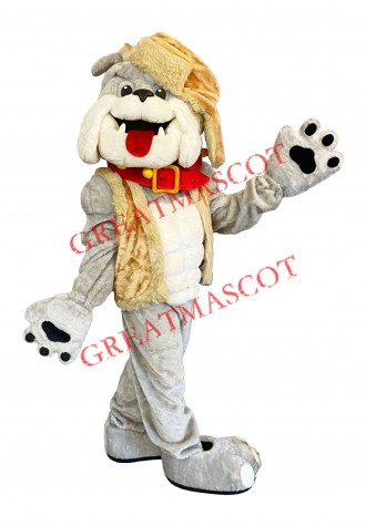 Friendly Lightweight Bulldog Mascot Costume