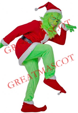 Superb Realistic Grinch Mascot Costume