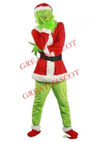 Christmas Realistic Grinch Mascot Costume