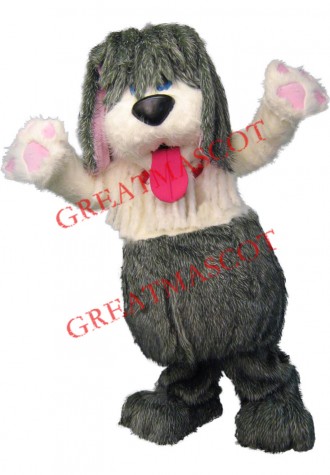 Friendly Plush Dog Mascot Costume