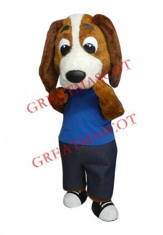 Friendly Beagle Dog Mascot Costume
