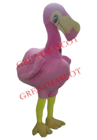 Superb Pink Flamingo Mascot Costume