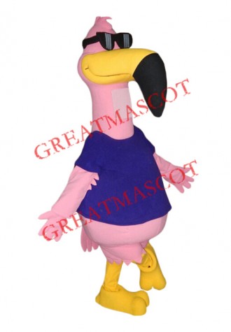 Superb Flamingo Mascot Costume