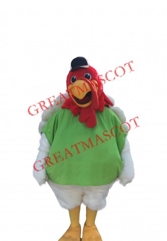 Superb White Turkey Mascot Costume