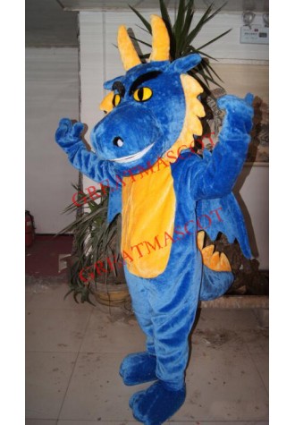 Affordable Blue Dragon Mascot Costume