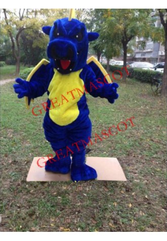 Fierce Lightweight Blue Dragon Mascot Costume