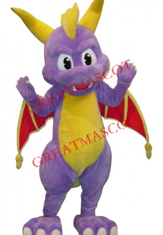 Lovely Purple Dragon Mascot Costume
