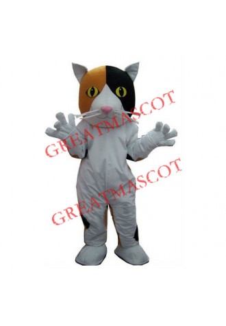 Affordable Brown White Cat Mascot Costume