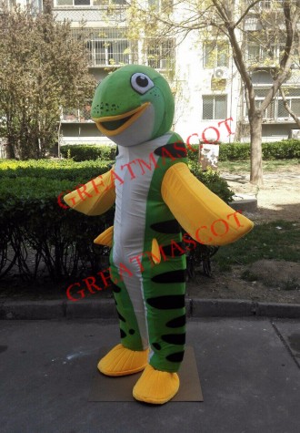Green Salmon Fish Mascot Costume