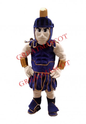 Blue Spartan Trojan Knight Mascot Costume