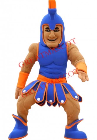 Sport Blue Spartan Trojan Knight Mascot Costume