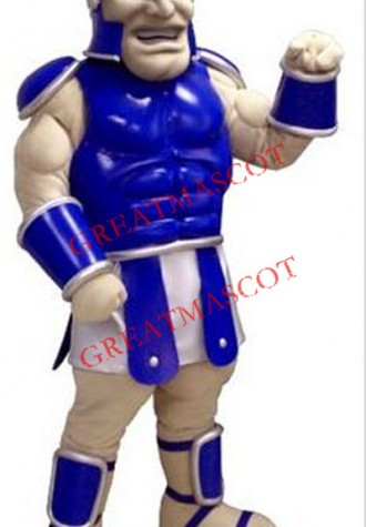 Blue Spartan Warrior Mascot Costume
