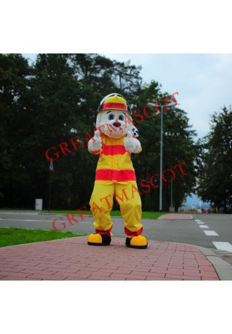 Superb Fire Dog Mascot Costume