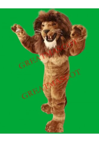 Power Muscular Realistic Lion Mascot Costume