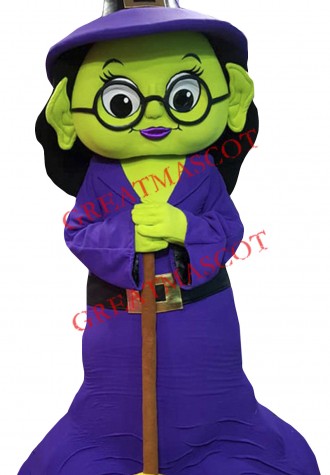 Halloween Witch Mascot Costume