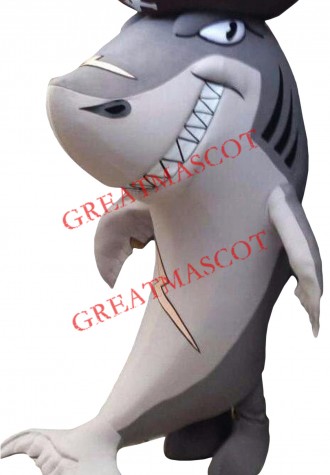 Superb Pirate Shark Mascot Costume