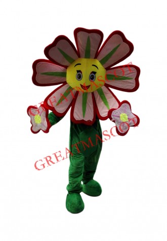 Red Flower Mascot Costume