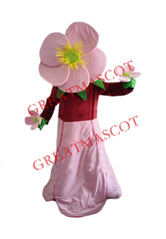 Pink Flower Mascot Costume