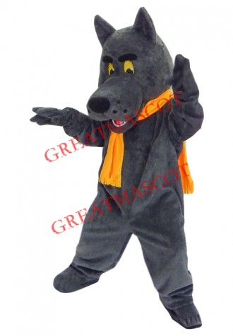 Superb Grey Wolf Mascot Costume