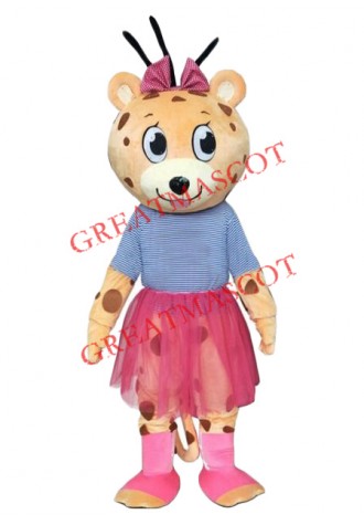 Affordable Girl Leopard Mascot Costume