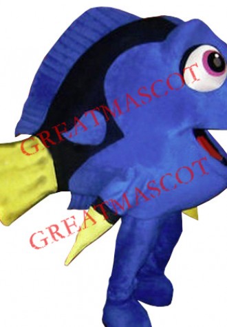 Blue Fish Dory Mascot Costume