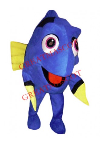 Blue Fish Dory Mascot Costume